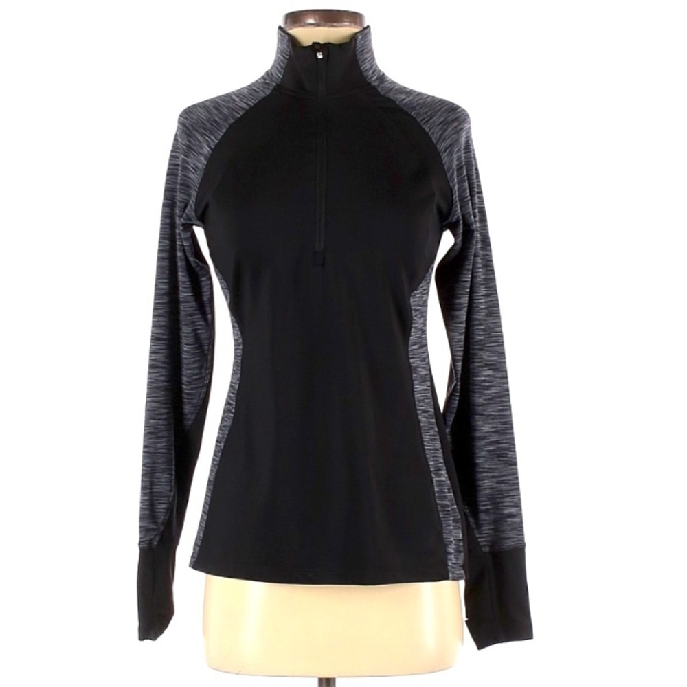 Danskin Color-block athletic running shirt black grey XS women’s